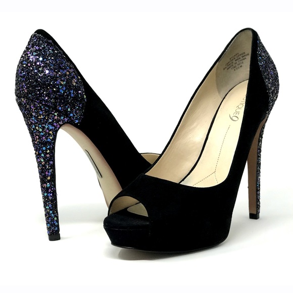 Shoes - 💐BOUTIQUE 9💐 Suede Purple Glitter Pumps
